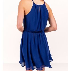 Solid Navy Blue Dress